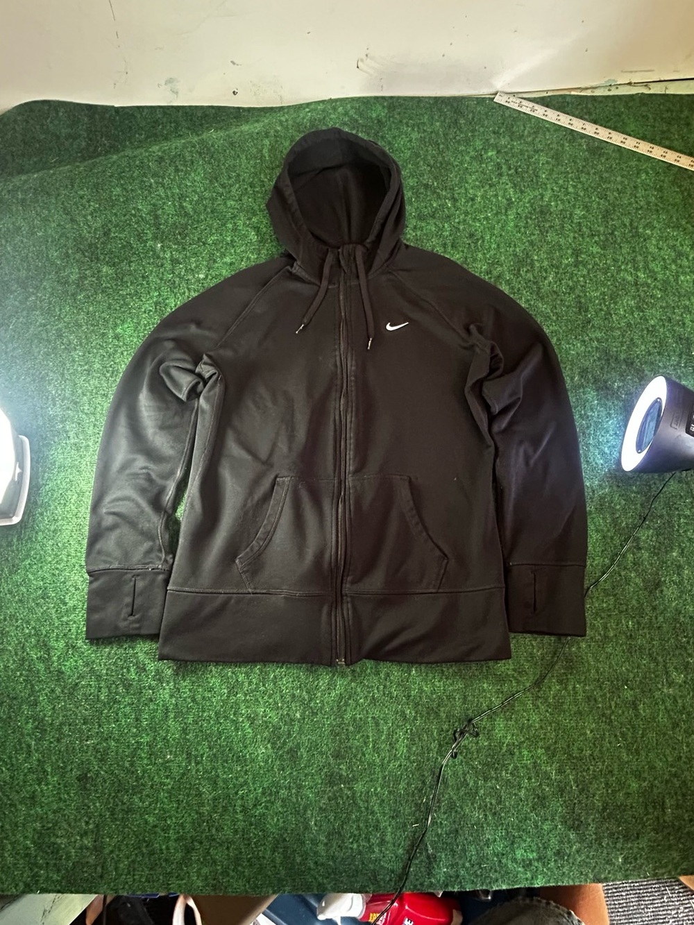 Nike Men's Black Full-Zip Hooded Jacket Therma-Fit